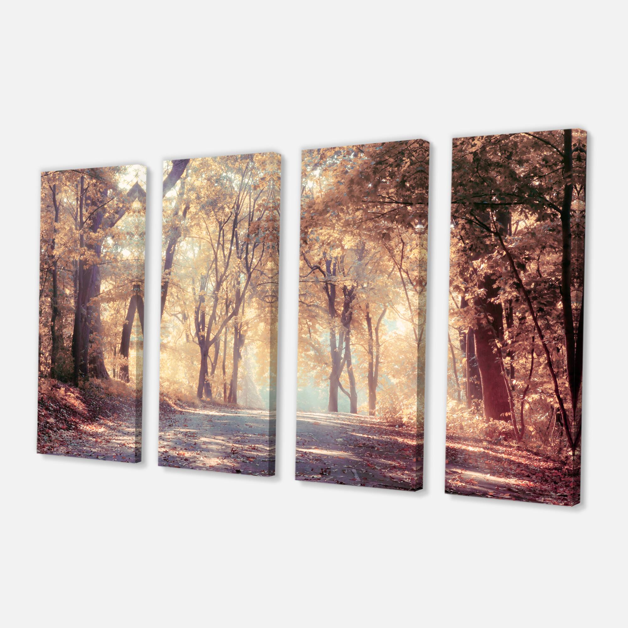 Designart - Golden Autumn Beautiful Forest